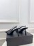 Saint Laurent Jerry Slingback Sandals 80 mm in Black Lambskin