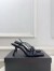 Saint Laurent Jerry Slingback Sandals 80 mm in Black Lambskin