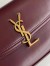 Saint Laurent Solferino Small Shoulder Bag in Bordeaux Box Calfskin