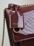 Saint Laurent Sunset Medium Chain Bag in Bordeaux Patent Calfskin