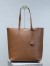 Saint Laurent North/South Shopping Bag in Brown Calfskin