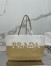Prada Crochet Large Tote Bag in Beige/White Raffia-effect Yarn