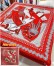 Hermes Red Zouaves et Dragons Bandana Shawl 140 