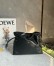 Loewe Panta Flamenco Medium Clutch Bag in Black Calfskin