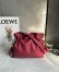 Loewe Flamenco Medium Clutch Bag in Red Nappa Calfskin