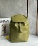 Loewe Flamenco Backpack in Olive Supple Calfskin