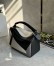 Loewe Puzzle Small Bag in Black and White Calfskin 