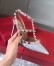 Valentino Rockstud Caged Pump 100mm In Pale Blue Patent Leather