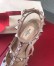 Valentino Rockstud Caged Pump 100mm In Pale Blue Patent Leather