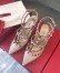Valentino Rockstud Caged Pump 100mm In Powder Patent Leather
