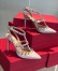 Valentino Rockstud Caged Pump 100mm In Powder Patent Leather