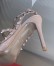Valentino Rockstud Caged Pump 100mm In Powder Patent Leather