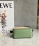 Loewe Puzzle Mini Bag In Asphalt Grey/Nude/Green Calfskin