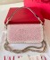 Valentino Small Loco Shoulder Pink Bag with Rhinestone Applique
