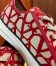Valentino Totaloop Sneakers in Red Toile Iconographe Fabric