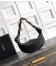 Saint Laurent Amalia Mini Hobo Bag in Black Lambskin