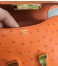 Hermes Mini Constance 18cm Orange Ostrich Leather