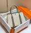 Hermes Garden Party 36cm Bag in Toile and Taupe Leather