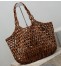Saint Laurent Icare Medium Bag in Brown Wood Beads