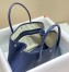 Hermes Garden Party 36 Bag In Blue Saphir Clemence Leather