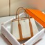 Hermes Garden Party 36cm Bag in Toile and Gold Leather