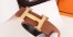 Hermes H Belt Buckle & Brown Clemence 32 MM Strap 