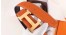 Hermes H Belt Buckle & Orange 32mm Clemence Strap 