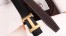 Hermes H Belt Buckle & Chocolate Clemence 32 MM Strap 