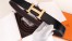 Hermes H Belt Buckle & Chocolate Clemence 32 MM Strap 