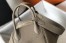 Hermes Lindy 30cm Bag In Grey Clemence Leather