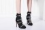 Valentino Black Cage Rockstud Sock Bootie 105mm