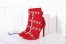 Valentino Red Cage Rockstud Sock Bootie 105mm