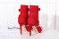 Valentino Red Cage Rockstud Sock Bootie 105mm