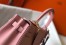 Hermes Pink Clemence Kelly 32cm Retourne Bag