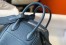 Hermes Mini Lindy Bag In Blue Agate Clemence Leather