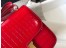 Hermes Constance 18cm Bag In Red Embossed Crocodile