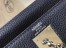 Hermes Navy Blue Clemence Kelly 32cm Retourne Bag