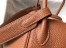 Hermes Lindy 30cm Bag In Brown Clemence Leather