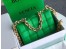 Bottega Veneta Chain Cassette Bag In Green Calfskin