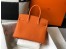 Hermes Orange Clemence Birkin 30cm Bag