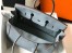 Hermes Blue Lin Clemence Birkin 35cm Bag