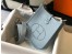 Hermes Evelyne III TPM Bag In Blue Lin Clemence Leather