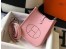 Hermes Evelyne III TPM Bag In Pink Clemence Leather