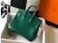 Hermes Birkin 25cm Bag In Green Embossed Crocodile Leather