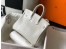 Hermes Birkin 25cm Bag In White Embossed Crocodile Leather