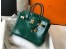 Hermes Birkin 30cm Bag In Green Embossed Crocodile Leather