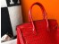 Hermes Birkin 30cm Bag In Red Embossed Crocodile Leather