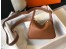 Hermes Mini Lindy Bag In Brown Clemence Leather
