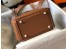 Hermes Mini Lindy Bag In Brown Clemence Leather