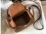 Hermes Mini Lindy Bag In Brown Clemence Leather